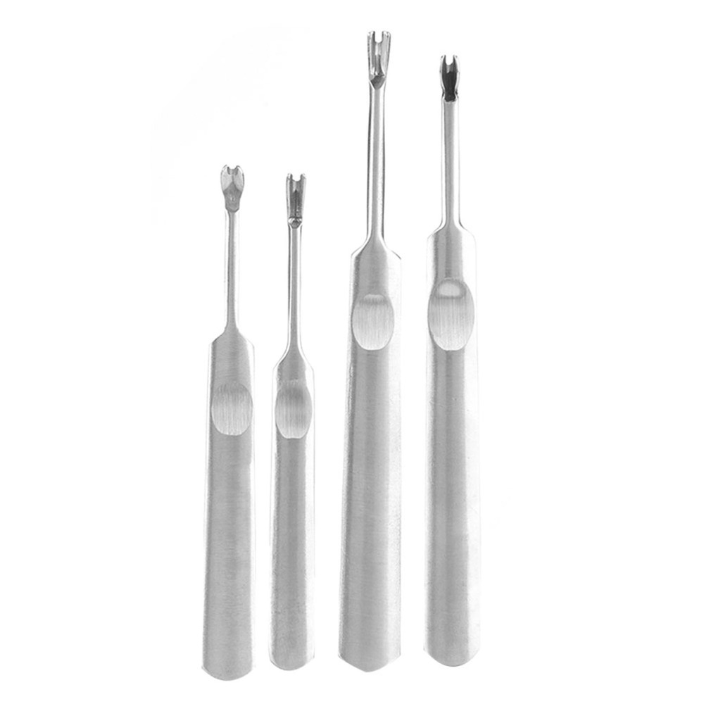 Leatherwork Edge Beveler - 4pcs Stainless Steel Leather Groover Tool