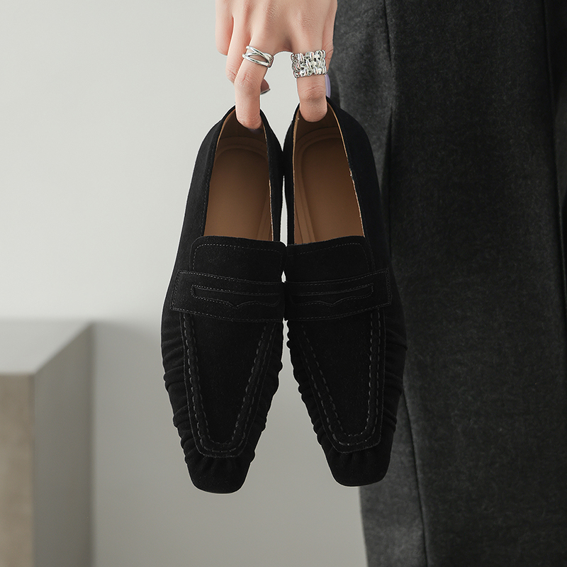 Spring Genuine Leather Women P - Leather Work Heels 评论和价格