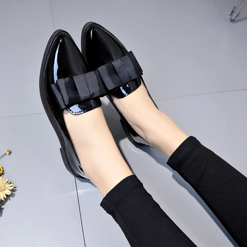 Black/ Wine Red Patent Leather - Leather Work Heels 评论和价格