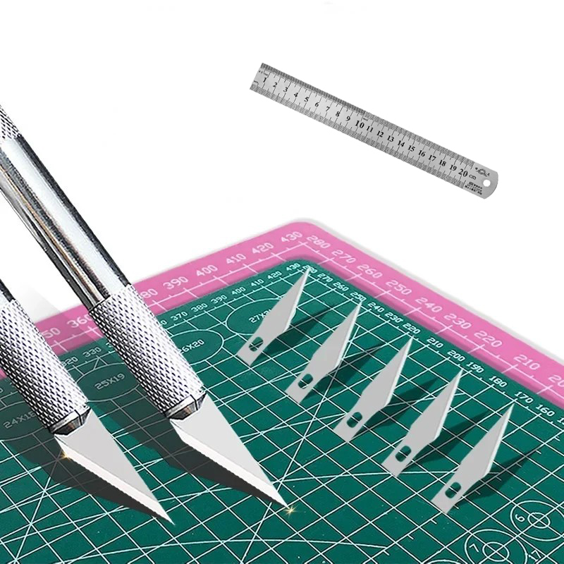 A3 Cutting Pad Carving Knife / - Leatherwork Ruler 评论和价格