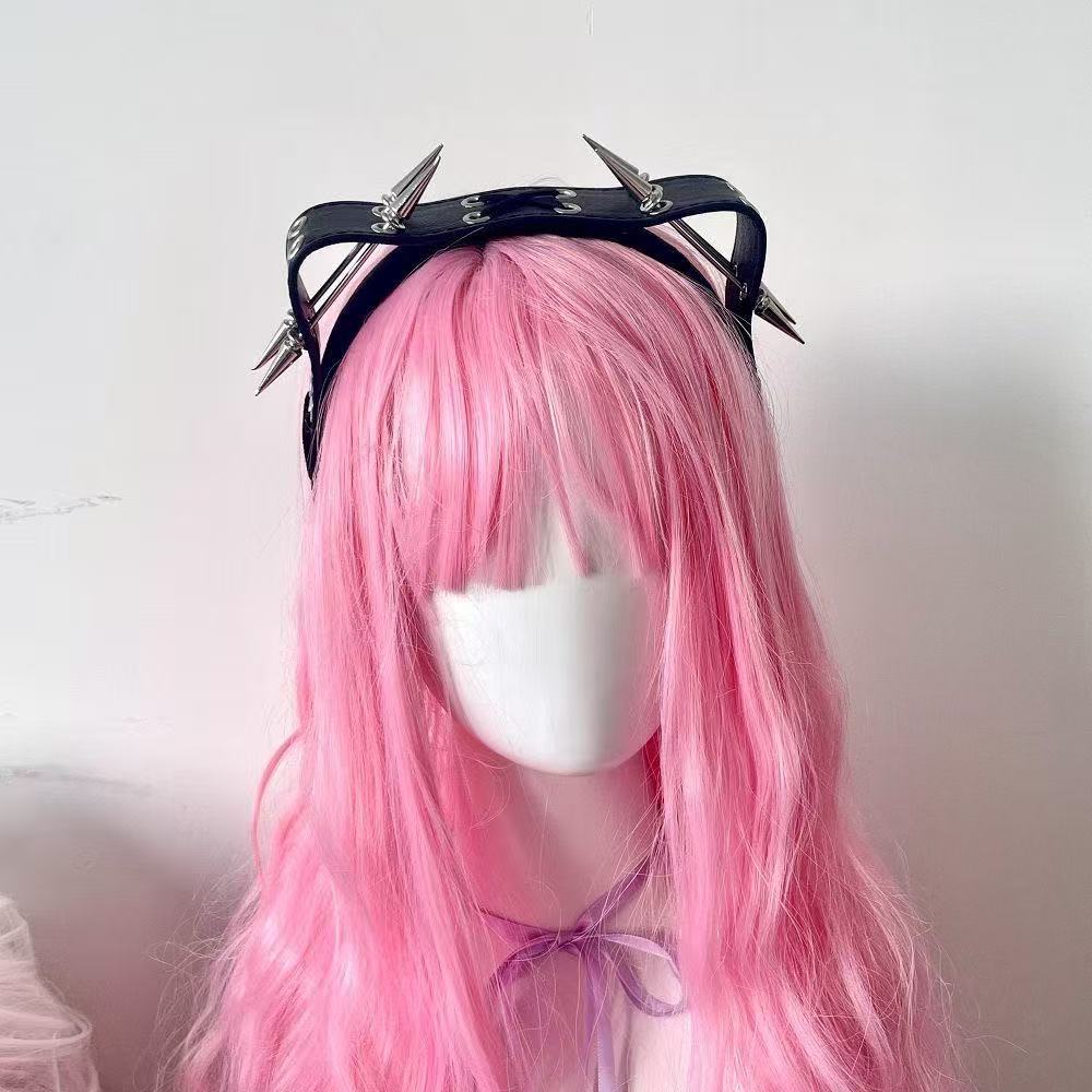 Punk Harajuku Rivet Headband,  - Leatherwork Rings 评论和价格