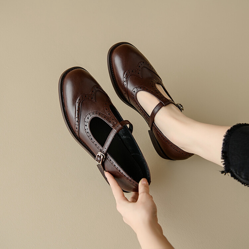 NEW Autumn/Spring Women Pumps  - Leather Work Heels 评论和价格