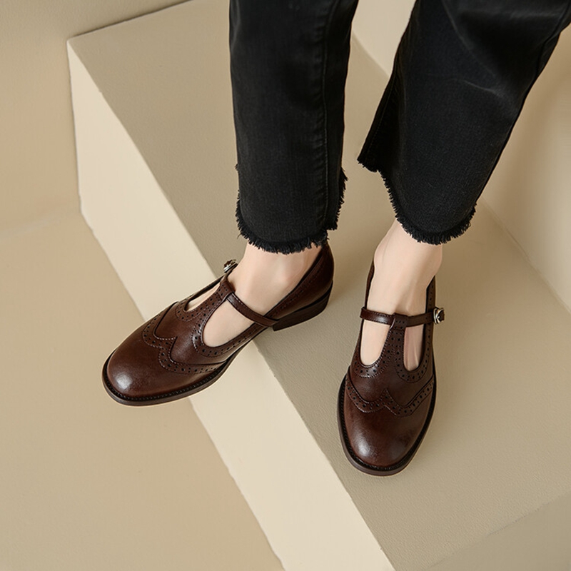 NEW Autumn/Spring Women Pumps  - Leather Work Heels 评论和价格