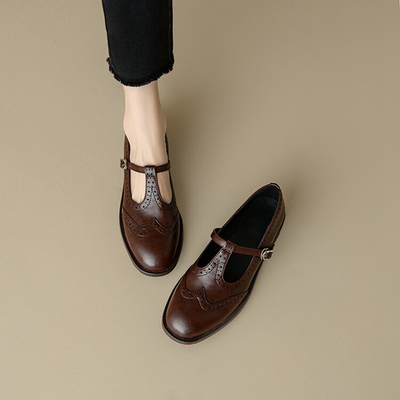 NEW Autumn/Spring Women Pumps  - Leather Work Heels 评论和价格