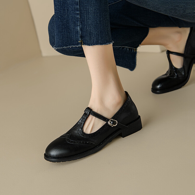 NEW Autumn/Spring Women Pumps  - Leather Work Heels 评论和价格
