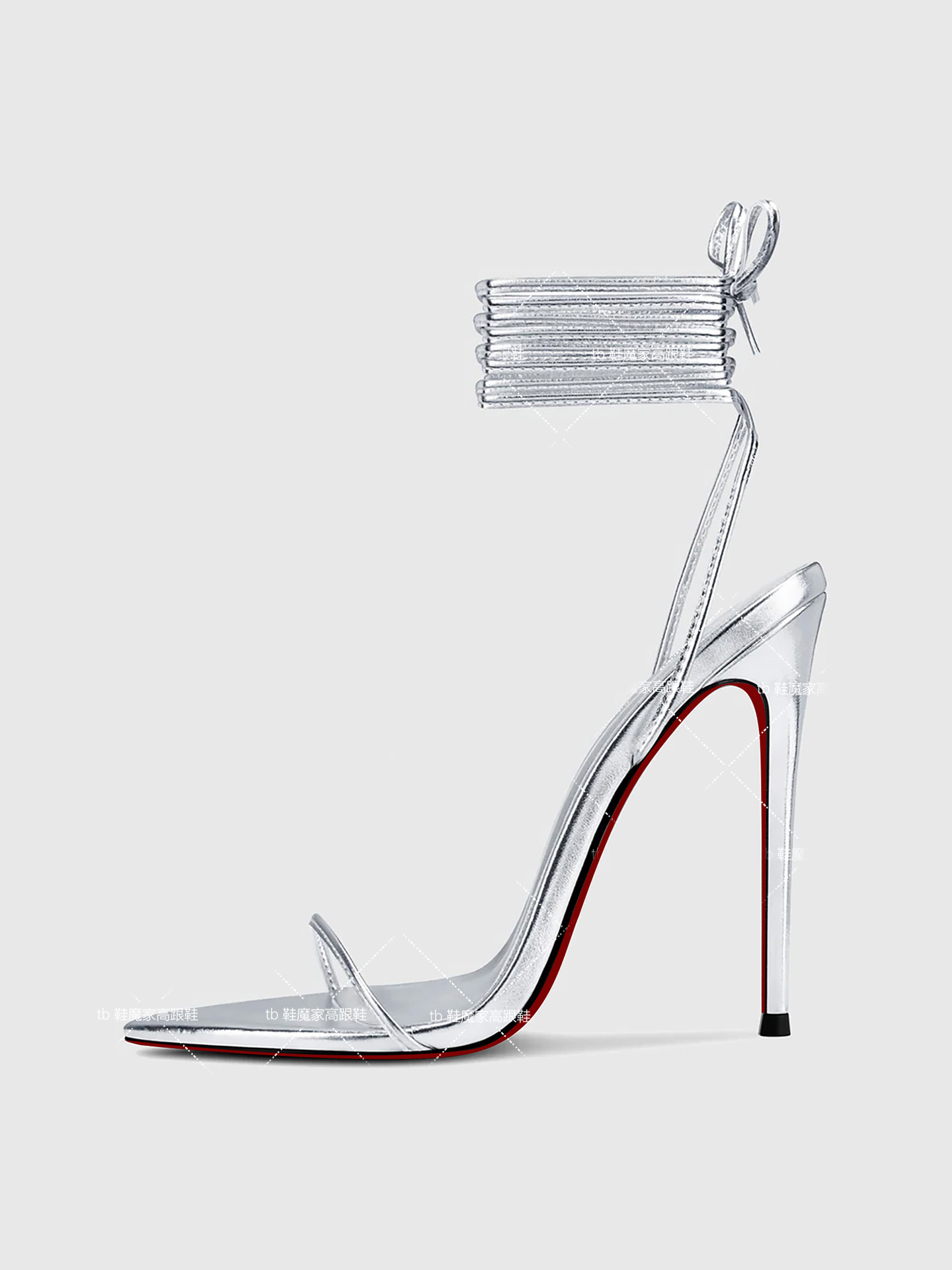 New 12cm Pointed Thin Cross St - Leather Work Heels 评论和价格