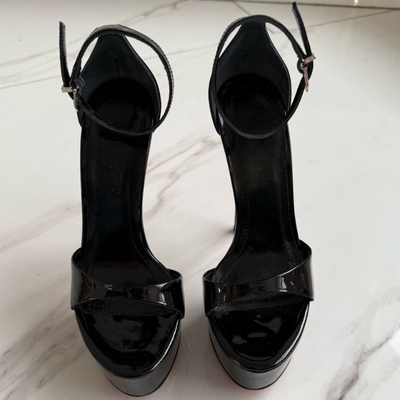 Women Summer High Heeled Sanda - Leather Work Heels 评论和价格