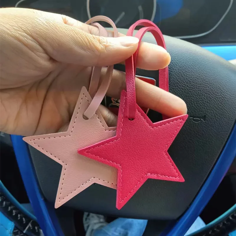 Star PU Leather Tassels Keycha - Leatherwork Ruler 评论和价格