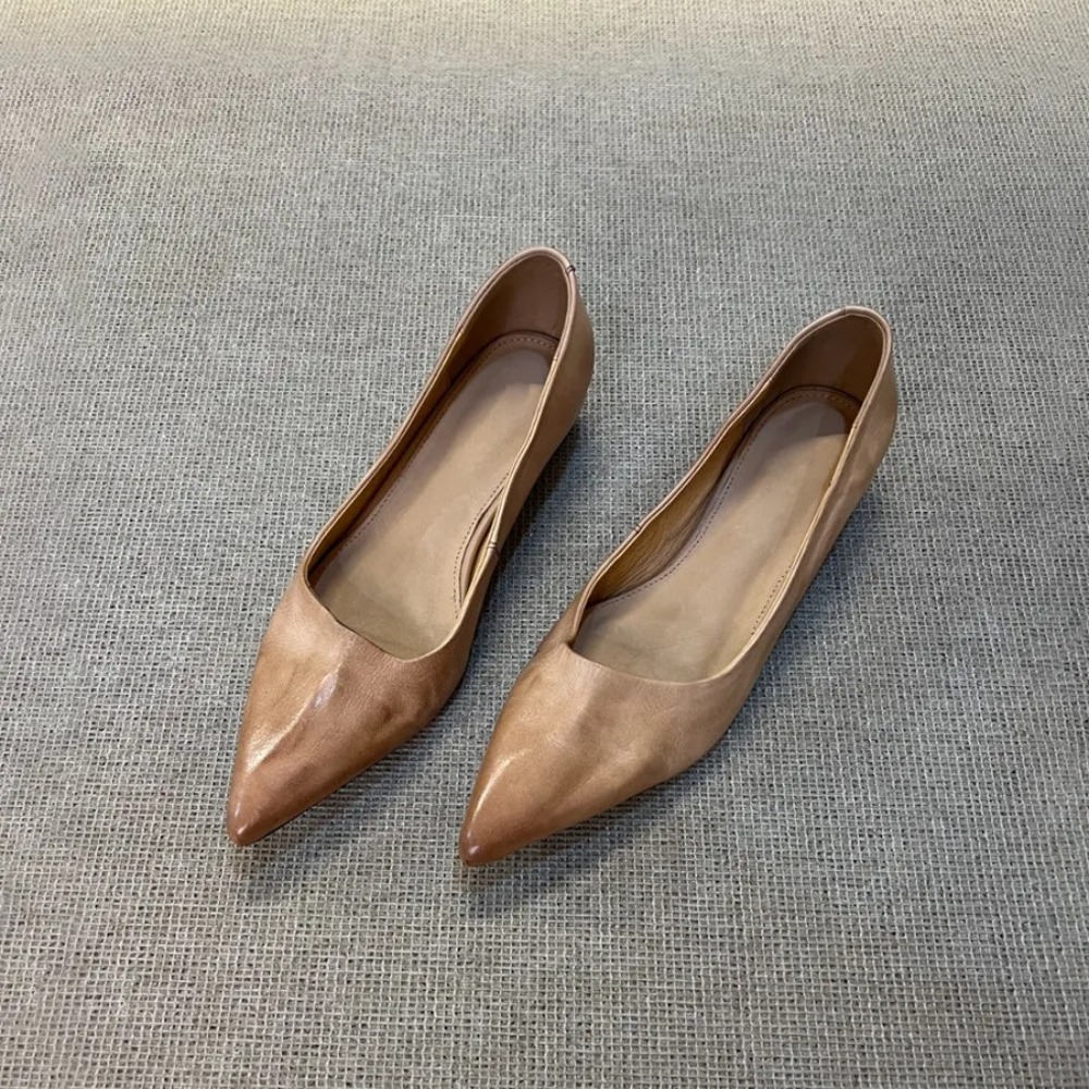 Low-Heel Leather Mary Janes Wo - Leather Work Heels 评论和价格