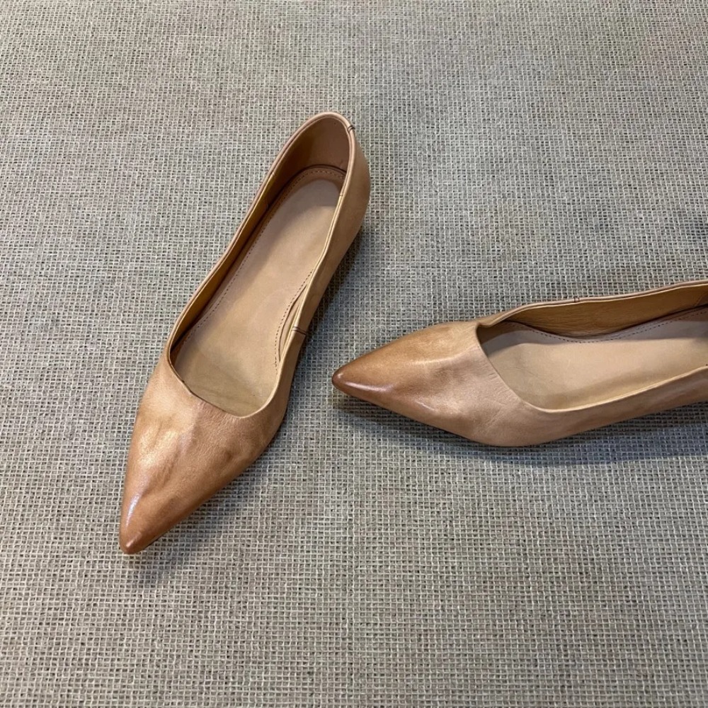 Low-Heel Leather Mary Janes Wo - Leather Work Heels 评论和价格