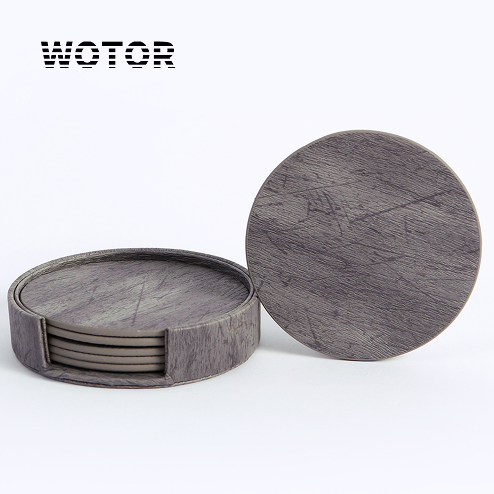 WOTOR 6PCS/Lot Circle Wood Gra - Leatherwork Rings 评论和价格