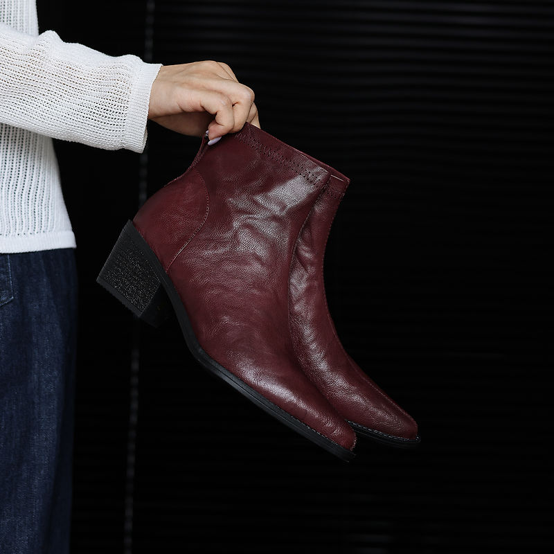 New Autumn/winter Genuine Leat - Leather Work Women Shoes 评论和价格
