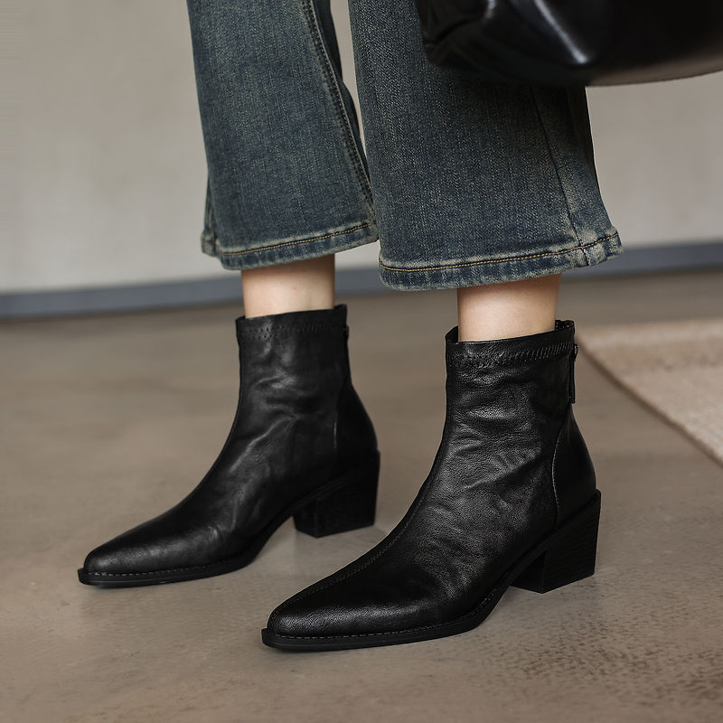 New Autumn/winter Genuine Leat - Leather Work Women Shoes 评论和价格
