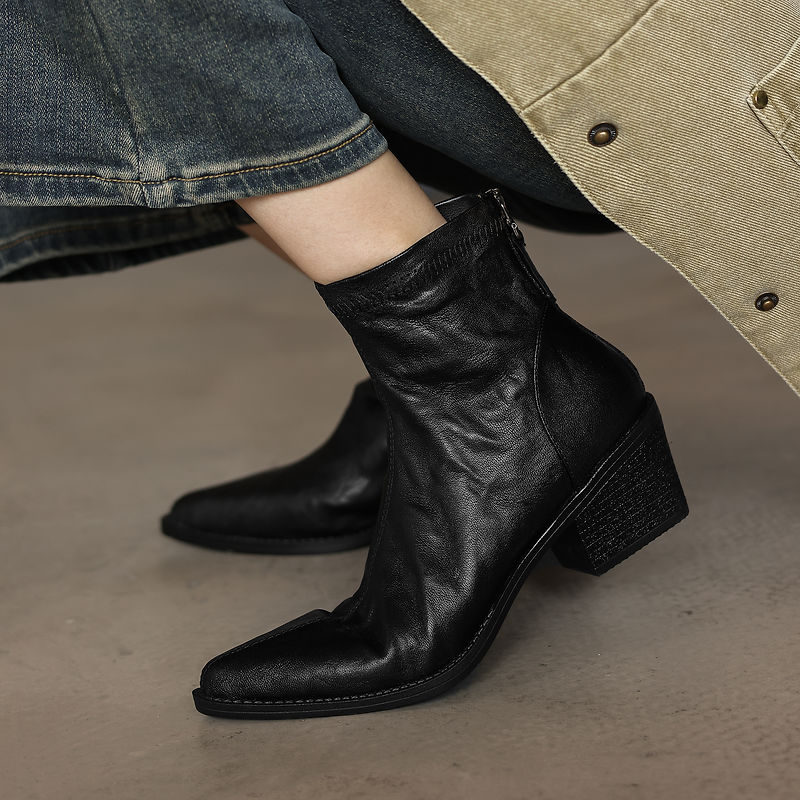 New Autumn/winter Genuine Leat - Leather Work Women Shoes 评论和价格