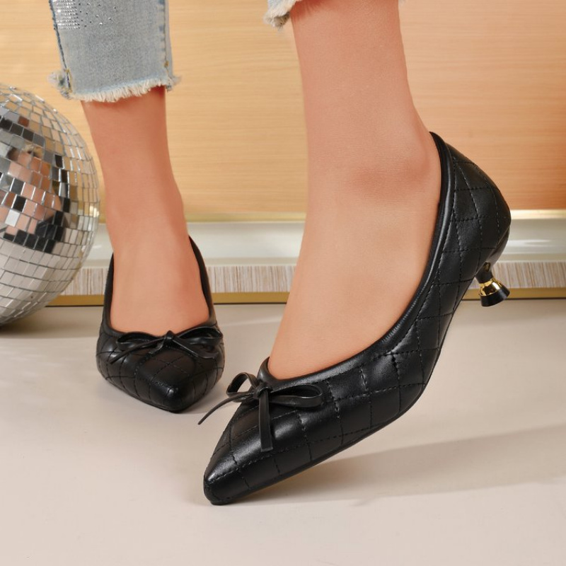 Vintage Women's Pointed Toe Bo - Leather Work Heels 评论和价格