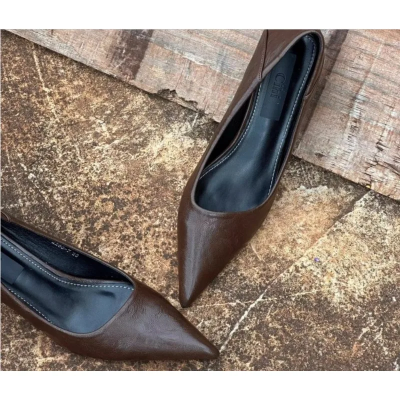 2024 Women Sexy High Heels Bur - Leather Work Heels 评论和价格