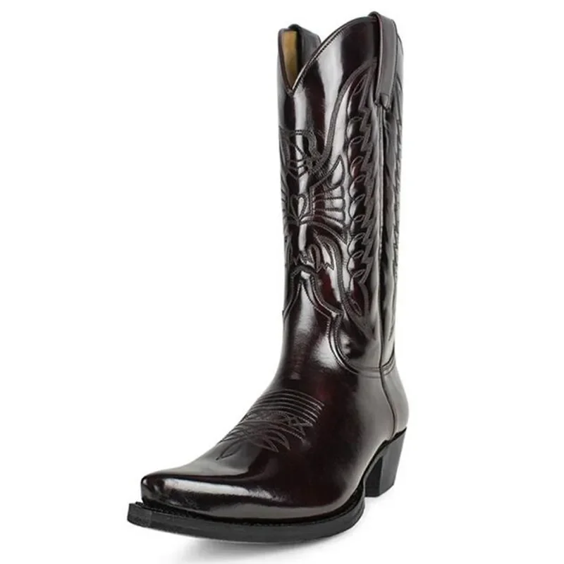 Cowboy Men Women Country Vinta - Leather Work Women Shoes 评论和价格