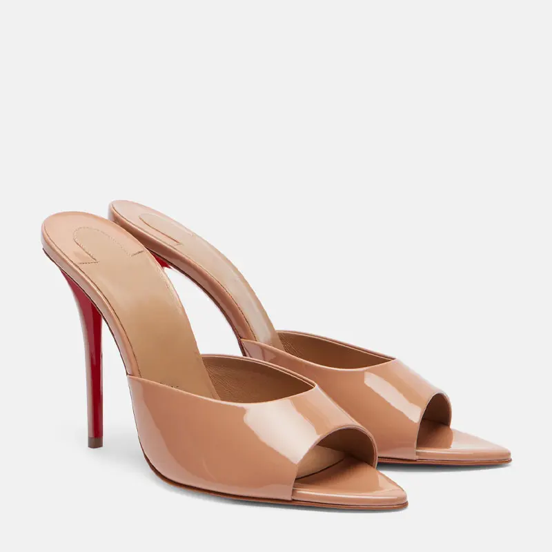 Shoes for Women New Pointed Op - Leather Work Heels 评论和价格