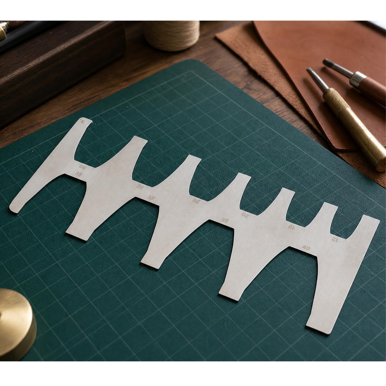 Belt-End Template Ruler 1.2 Mm - Leatherwork Ruler 评论和价格