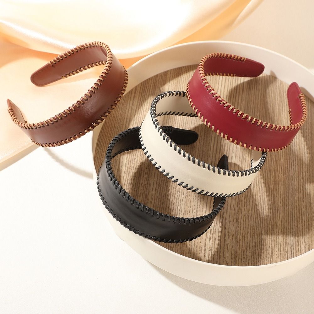 Temperament Solid Color Leathe - Leatherwork Rings 评论和价格