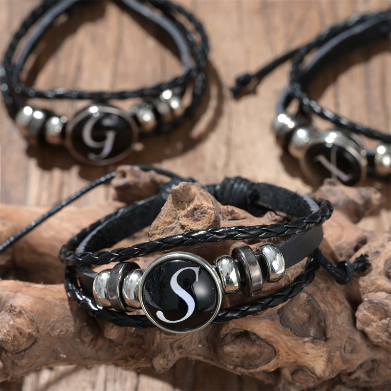 Vintage Black Letter Leather B - Contact Cement Leather 评论和价格