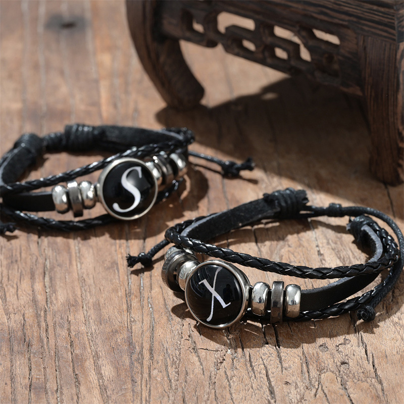 Vintage Black Letter Leather B - Contact Cement Leather 评论和价格