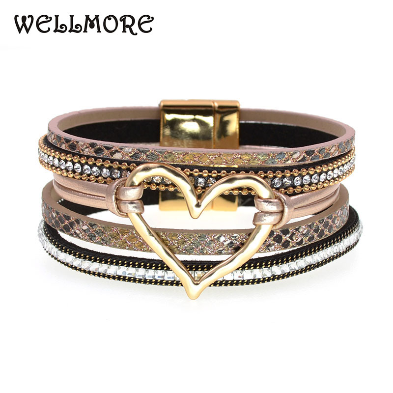 WELLMORE BOHO Leather Bracelet - Contact Cement Leather 评论和价格