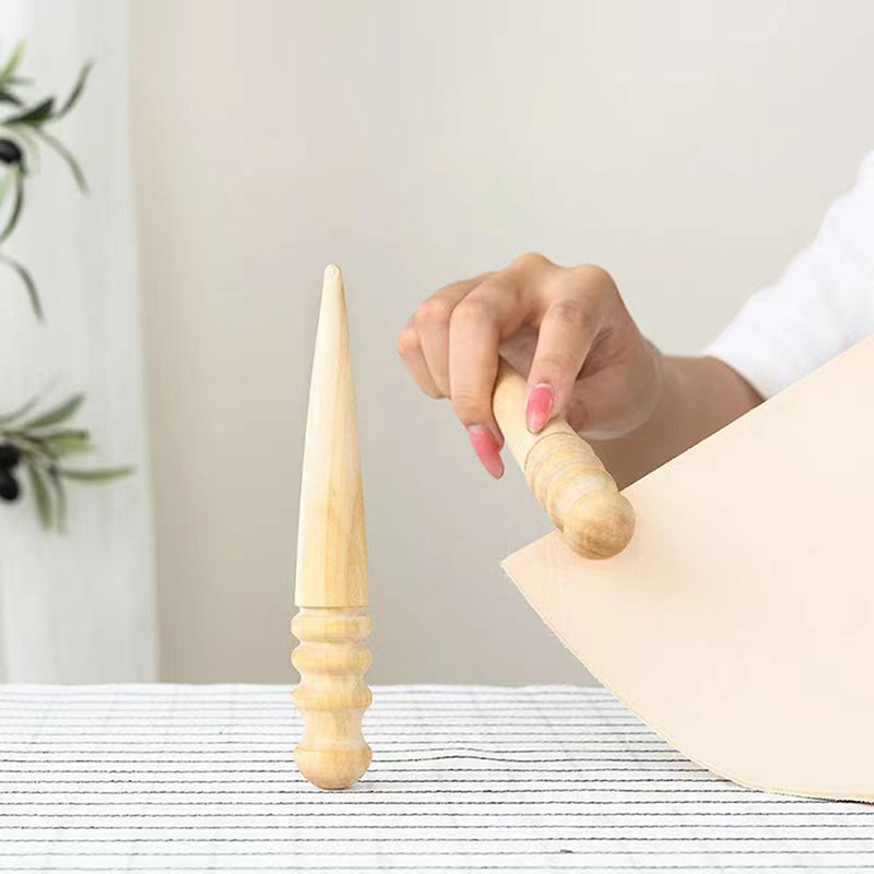 1PC Wood Leather Solid Wood Ro - Leatherwork Craft 评论和价格