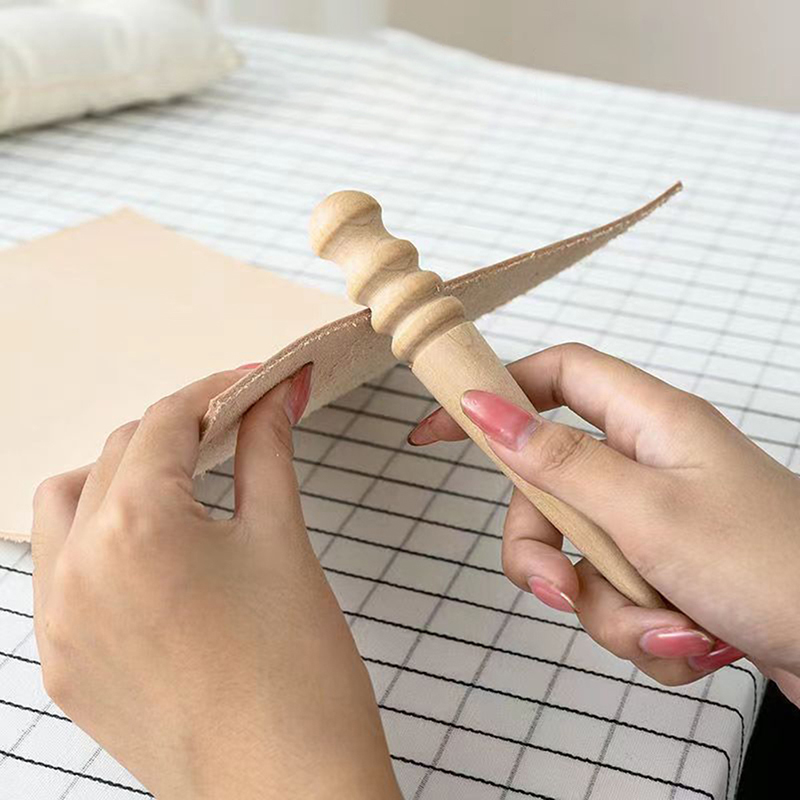 1PC Wood Leather Solid Wood Ro - Leatherwork Craft 评论和价格