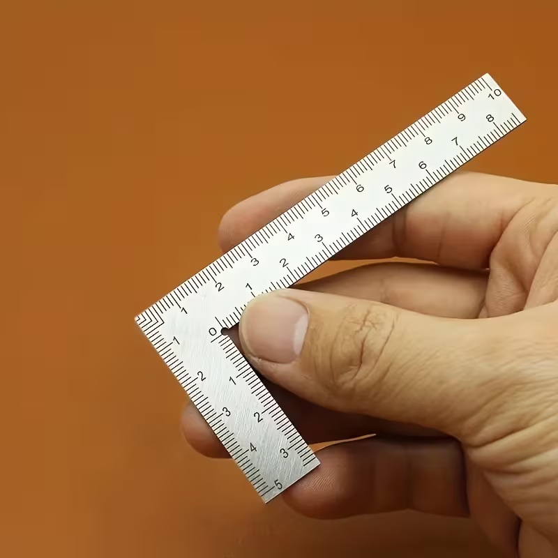 Mini L-Shaped Stainless Steel  - Leatherwork Ruler 评论和价格
